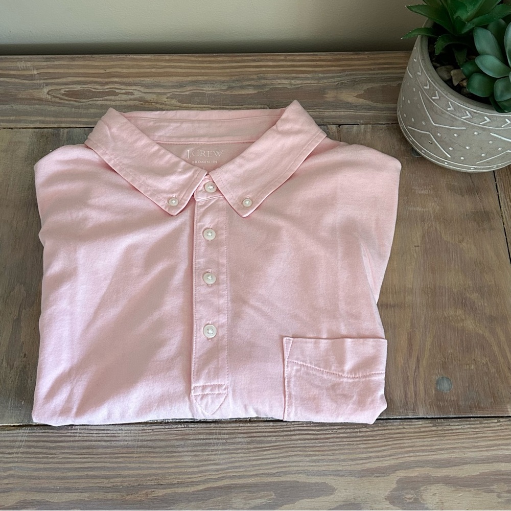 J. Crew Pink Polo Shirt with Pocket - NWOT